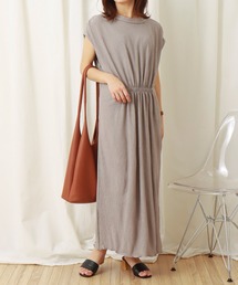 libelle more | 楊柳プリーツスムース　プチハイネックワンピース(ワンピース)