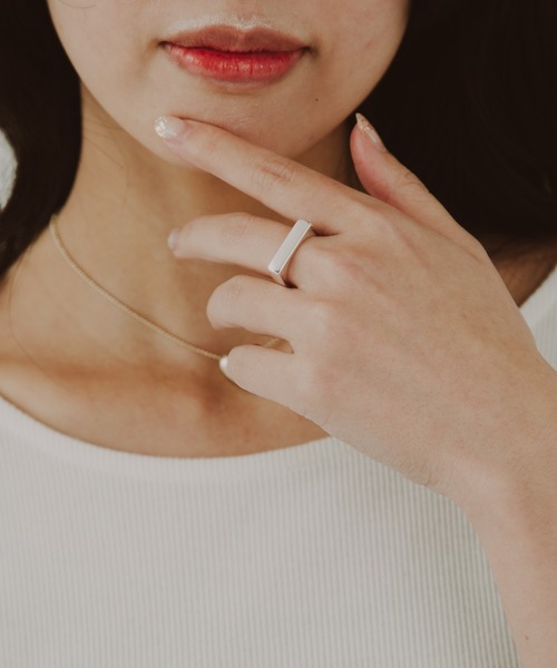 COLOR TOKYO ACCESSORIES（カラートウキョウアクセサリー）の「スクエアリング（リング・レディース・シルバー/ゴールド・FREE）」の3枚目の写真