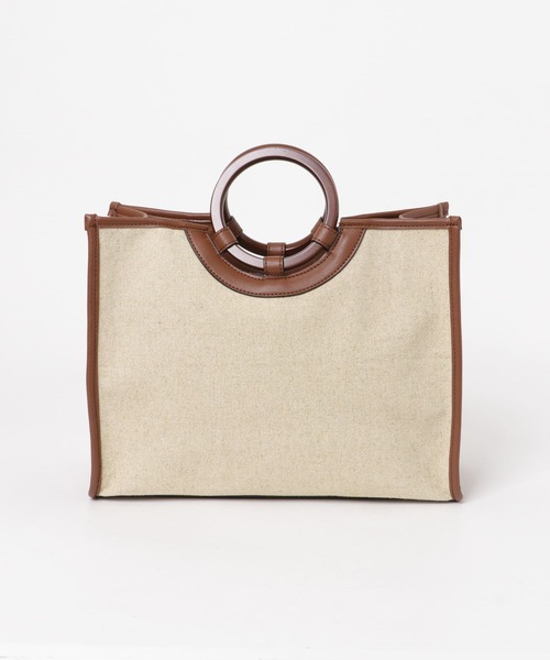 RODE SKO(ロデスコ)の「ウッドハンドルスクエアトートバッグ(トートバッグ・レディース・ブラウン/グレー系その他/マスタード・ONE)」の18枚目の写真