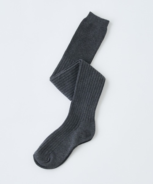 CIAOPANIC（チャオパニック）の「リブハイソックス（ソックス/靴下・レディース・ブラック/グレー・FREE）」の2枚目の写真