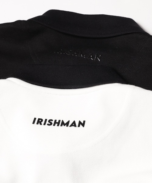 IRISHMAN（アイリッシュマン）の「ロゴスリーブレスポロシャツ（ポロシャツ・レディース・ブラック/ホワイト・M/S）」の13枚目の写真