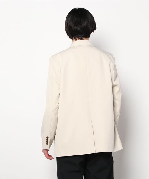 Chikashitsu +(チカシツプラス)の「【Chikashitsu +/チカシツプラス】double jacket/ダブルジャケット オーバーサイズジャケット(テーラードジャケット・メンズ・ブラック/アイボリー/チェック・M/L)」の5枚目の写真