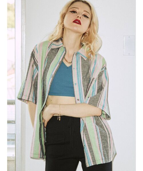 jouetie(ジュエティ)の「テレコブラトップ(キャミソール・レディース・オレンジ/ブラック/ブルー/グリーン・MEDIUM)」の15枚目の写真