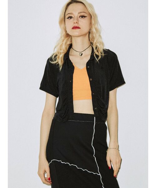 jouetie(ジュエティ)の「テレコブラトップ(キャミソール・レディース・オレンジ/ブラック/ブルー/グリーン・MEDIUM)」の22枚目の写真