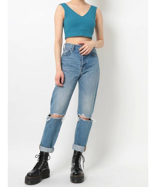 jouetie(ジュエティ)の「テレコブラトップ(キャミソール・レディース・オレンジ/ブラック/ブルー/グリーン・MEDIUM)」の8枚目の写真