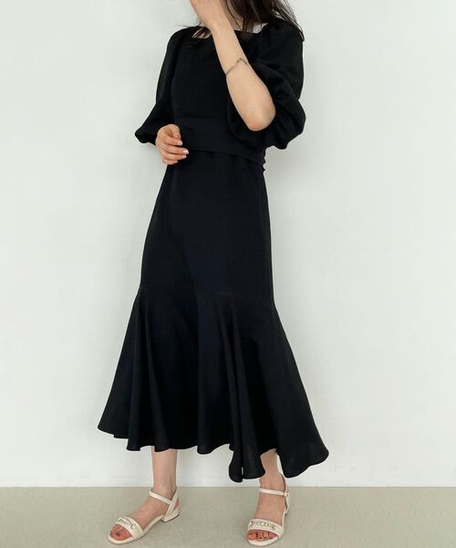 MAJESTIC LEGON(マジェスティックレゴン)の「レディマーメイドキャミワンピ(ワンピース・レディース・ブラック/サックスブルー/イエロー/ネイビー・MEDIUM)」の19枚目の写真