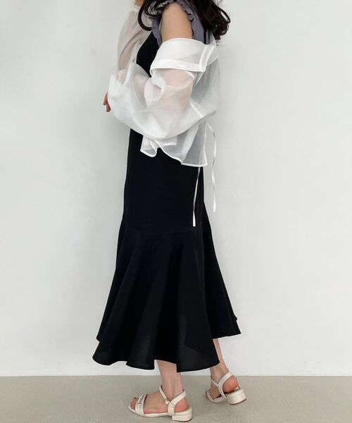 MAJESTIC LEGON(マジェスティックレゴン)の「レディマーメイドキャミワンピ(ワンピース・レディース・ブラック/サックスブルー/イエロー/ネイビー・MEDIUM)」の12枚目の写真