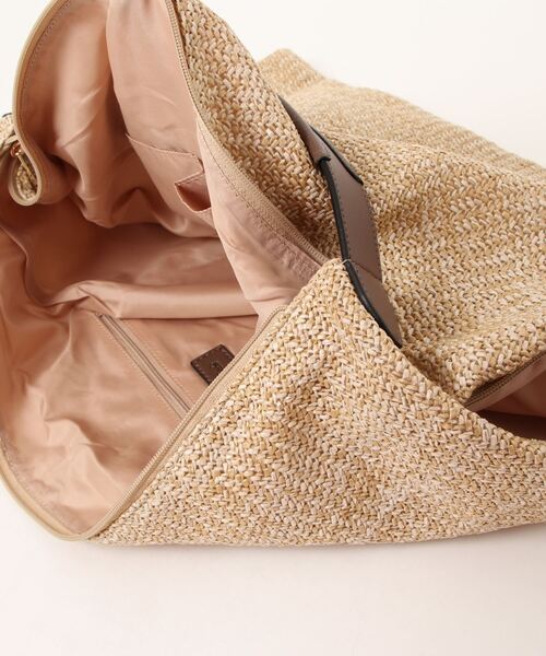 Te chichi（テチチ）の「雑材シートトライアングルバッグ（ショルダーバッグ・レディース・ブラウン/キナリ・ﾌﾘ-）」の6枚目の写真