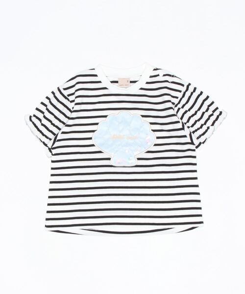 petit main(プティマイン)の「【リンク】【吸水速乾】シェルモチーフパフTシャツ(Tシャツ/カットソー・キッズ・ブラック/オフホワイト/ピンク・80cm/90cm/110cm/100cm/120cm/130cm)」の9枚目の写真