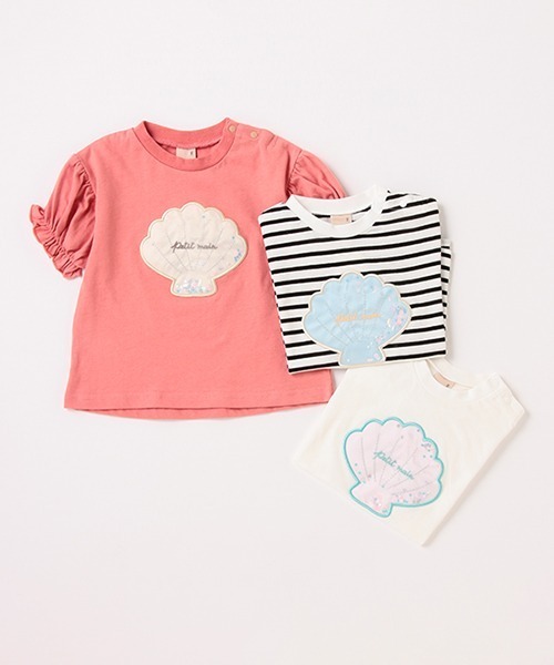 petit main(プティマイン)の「【リンク】【吸水速乾】シェルモチーフパフTシャツ(Tシャツ/カットソー・キッズ・ブラック/オフホワイト/ピンク・80cm/90cm/110cm/100cm/120cm/130cm)」の19枚目の写真