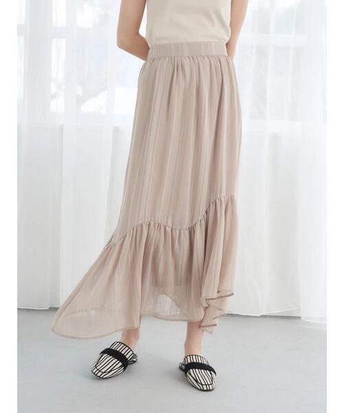 earth music&ecology(アースミュージックアンドエコロジー)の「イレヘム切替スカート(スカート・レディース・ベージュ/グレイッシュベージュ/グリーン系その他3・FREE)」の14枚目の写真