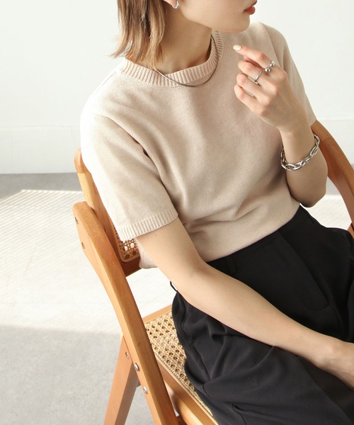 ヘザーサマーニットトップス