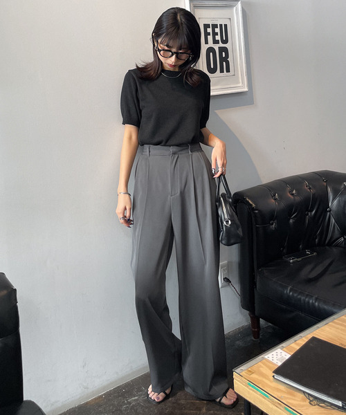 ヘザーサマーニットトップス