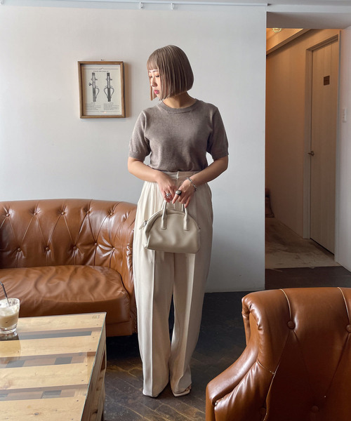 ヘザーサマーニットトップス