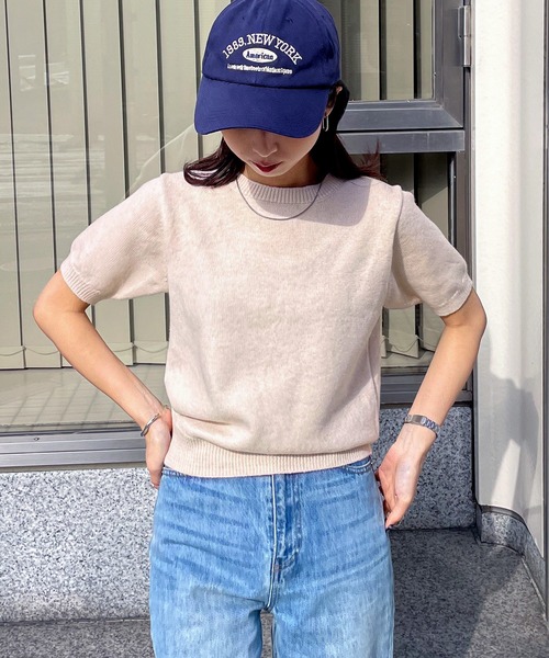 セール】ヘザーサマーニットトップス（ニット/セーター）｜Chillfar