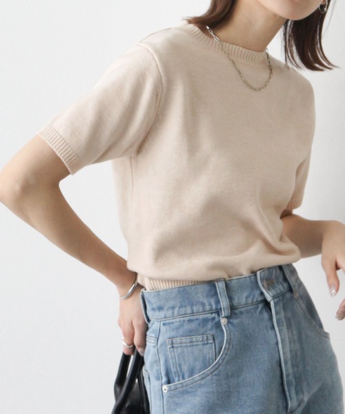 Chillfar（チルファー）の「ヘザーサマーニットトップス（ニット/セーター・レディース・ブラック/ベージュ/ブラウン/ブルー/アイボリー/ピンク/グリーン/ダークブルー/ピンク系/グレー/ホワイト系1/ホワイト系/ネイビー・FREE）」の15枚目の写真