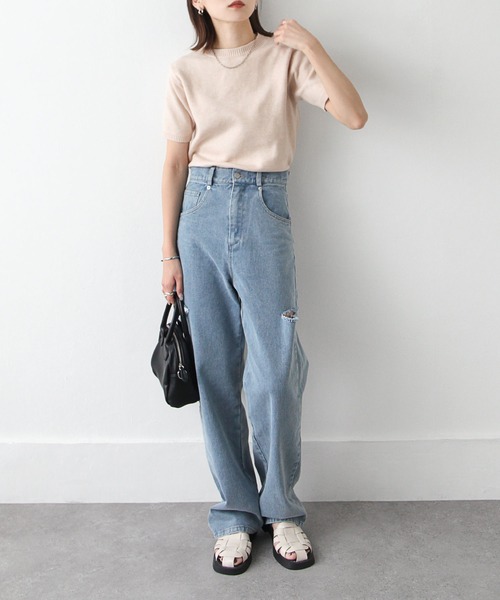 トップス Summer BLUEEAST ニット セーター サマーリブニットトップス レディース