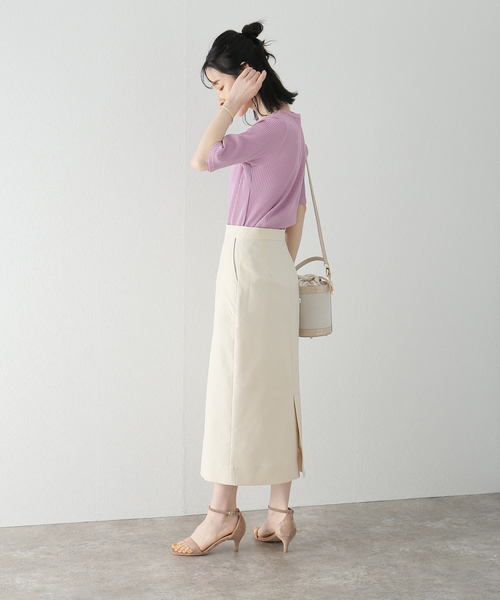 La TOTALITE(ラトータリテ)の「ウエストボタンタイトスカート(スカート・レディース・ブラック/アイボリー/ピンク系その他・38/36)」の13枚目の写真