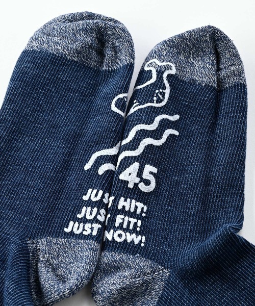45R（フォーティファイブアール）の「インディゴ度詰の靴下（ソックス/靴下・レディース・インディゴブルー/ライトインディゴブルー・LARGE/MEDIUM）」の7枚目の写真
