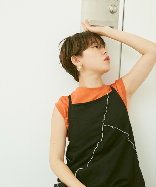 Happy John（ハッピージョン）の「bicolor mellow salopette/バイカラーメロウサロペット（サロペット/オーバーオール・レディース・ブラック/ブルー/グリーン・FREE）」の7枚目の写真