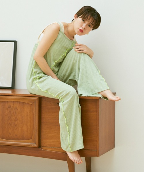 Happy John（ハッピージョン）の「bicolor mellow salopette/バイカラーメロウサロペット（サロペット/オーバーオール・レディース・ブラック/ブルー/グリーン・FREE）」の20枚目の写真