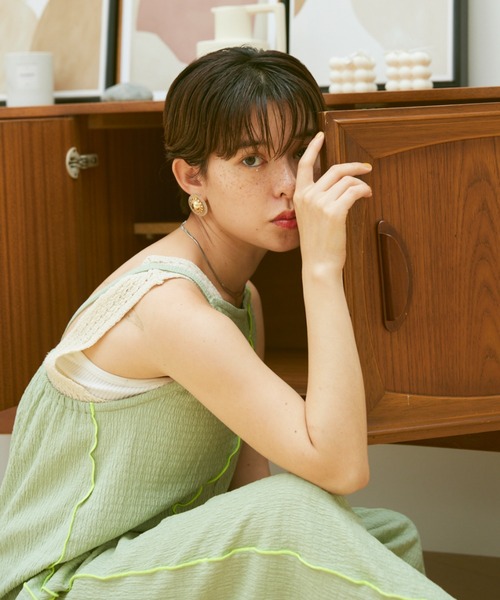 Happy John（ハッピージョン）の「bicolor mellow salopette/バイカラーメロウサロペット（サロペット/オーバーオール・レディース・ブラック/ブルー/グリーン・FREE）」の22枚目の写真