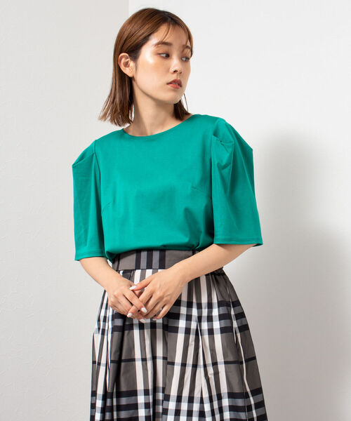 NOLLEY’S(ノーリーズ)の「袖タックプルオーバーカットソー(Tシャツ/カットソー・レディース・ネイビー/ホワイト/ブルー/グリーン・38)」の8枚目の写真
