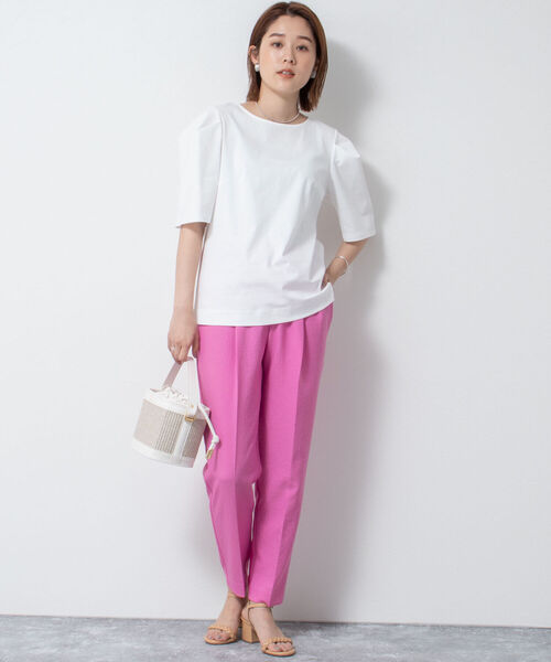 NOLLEY’S(ノーリーズ)の「袖タックプルオーバーカットソー(Tシャツ/カットソー・レディース・ネイビー/ホワイト/ブルー/グリーン・38)」の13枚目の写真
