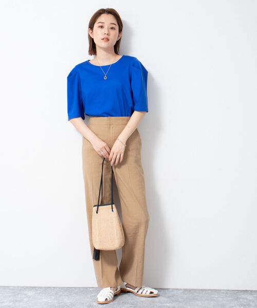 NOLLEY’S(ノーリーズ)の「袖タックプルオーバーカットソー(Tシャツ/カットソー・レディース・ネイビー/ホワイト/ブルー/グリーン・38)」の17枚目の写真