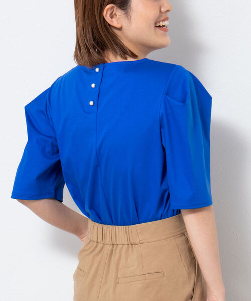 NOLLEY’S(ノーリーズ)の「袖タックプルオーバーカットソー(Tシャツ/カットソー・レディース・ネイビー/ホワイト/ブルー/グリーン・38)」の18枚目の写真