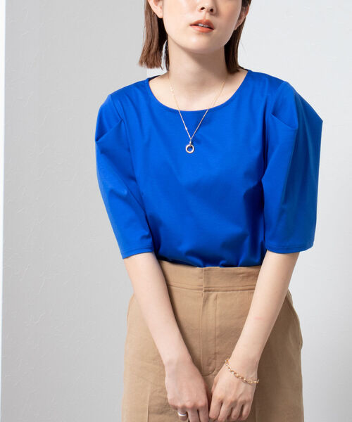 NOLLEY’S(ノーリーズ)の「袖タックプルオーバーカットソー(Tシャツ/カットソー・レディース・ネイビー/ホワイト/ブルー/グリーン・38)」の19枚目の写真