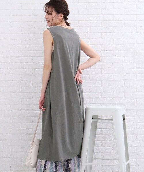 SHOO・LA・RUE(シューラルー)の「◆【洗える/接触冷感/SHOO ICE】ノースリーブワンピース(ワンピース・レディース・ブラック/チャコールグレー/ダークオレンジ・00)」の13枚目の写真