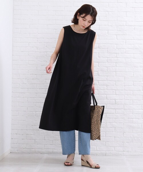 SHOO・LA・RUE(シューラルー)の「◆【洗える/接触冷感/SHOO ICE】ノースリーブワンピース(ワンピース・レディース・ブラック/チャコールグレー/ダークオレンジ・00)」の21枚目の写真