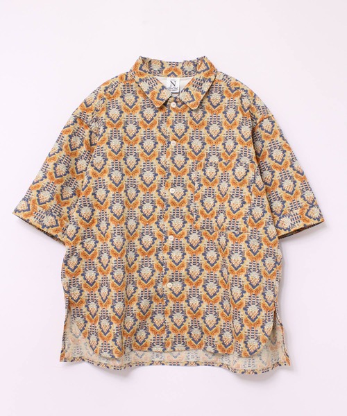 極美品 RNA-N アールエヌエーエヌ 植物柄シャツ 長袖 24AW 秋物 極美品 RNA-N アールエヌエーエヌ 植物柄シャツ 長袖 24AW 秋物
