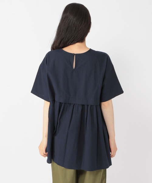 studio CLIP（スタディオクリップ）の「コットンリネン切り替えギャザーブラウス（シャツ/ブラウス・レディース・オフホワイト/ネイビー/ライトグリーン・FREE）」の11枚目の写真