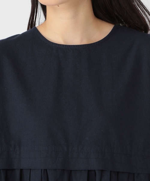 studio CLIP（スタディオクリップ）の「コットンリネン切り替えギャザーブラウス（シャツ/ブラウス・レディース・オフホワイト/ネイビー/ライトグリーン・FREE）」の8枚目の写真