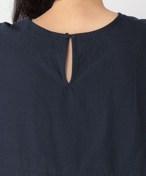 studio CLIP（スタディオクリップ）の「コットンリネン切り替えギャザーブラウス（シャツ/ブラウス・レディース・オフホワイト/ネイビー/ライトグリーン・FREE）」の5枚目の写真