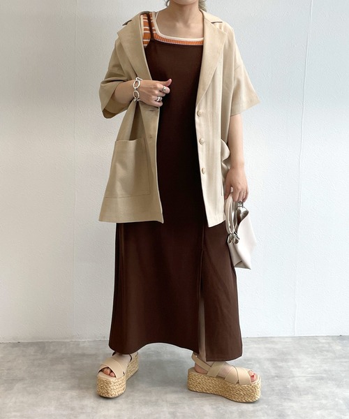 w closet リネンタッチダブルジャケット w closet（ダブルクローゼット）の「【セットアップ対応】リネン