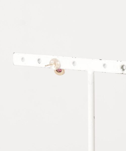 agete（アガット）の「【片耳用】K10ガーネットピアス（ピアス（片耳用）・レディース・ゴールド系その他・FREE）」の2枚目の写真