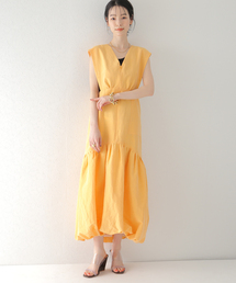 【JANE SMITH/ジェーンスミス】  L/A/C FRONT ZIP BALOON ワンピース