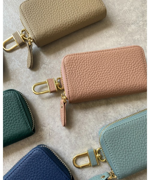 She's Closet（シーズクローゼット）の「本革ラウンドファスナースマートキーケース（キーケース/キーアクセサリー・レディース・ブラック/ダークグリーン/ベージュ/ネイビー/ピンク/ブルー/グレイッシュベージュ・FREE）」の22枚目の写真