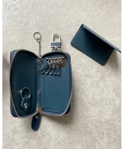 She's Closet（シーズクローゼット）の「本革ラウンドファスナースマートキーケース（キーケース/キーアクセサリー・レディース・ブラック/ダークグリーン/ベージュ/ネイビー/ピンク/ブルー/グレイッシュベージュ・FREE）」の11枚目の写真