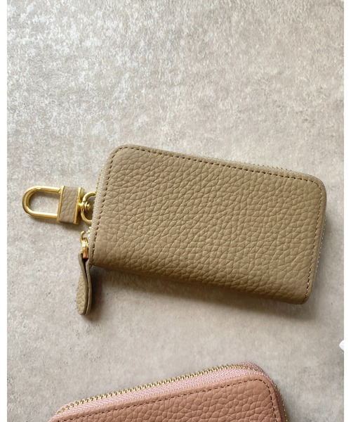 She's Closet（シーズクローゼット）の「本革ラウンドファスナースマートキーケース（キーケース/キーアクセサリー・レディース・ブラック/ダークグリーン/ベージュ/ネイビー/ピンク/ブルー/グレイッシュベージュ・FREE）」の12枚目の写真