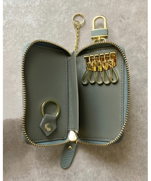 She's Closet（シーズクローゼット）の「本革ラウンドファスナースマートキーケース（キーケース/キーアクセサリー・レディース・ブラック/ダークグリーン/ベージュ/ネイビー/ピンク/ブルー/グレイッシュベージュ・FREE）」の20枚目の写真