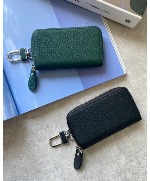 She's Closet（シーズクローゼット）の「本革ラウンドファスナースマートキーケース（キーケース/キーアクセサリー・レディース・ブラック/ダークグリーン/ベージュ/ネイビー/ピンク/ブルー/グレイッシュベージュ・FREE）」の14枚目の写真