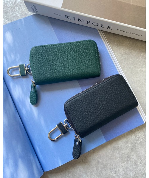 She's Closet（シーズクローゼット）の「本革ラウンドファスナースマートキーケース（キーケース/キーアクセサリー・レディース・ブラック/ダークグリーン/ベージュ/ネイビー/ピンク/ブルー/グレイッシュベージュ・FREE）」の21枚目の写真