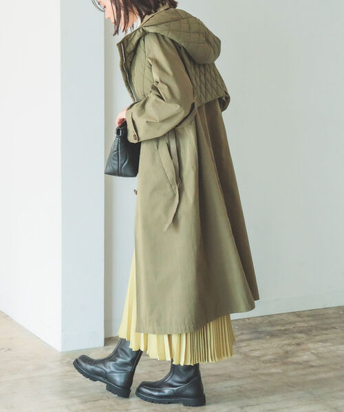 B:MING by BEAMS（ビーミングバイビームス）の「B:MING by BEAMS / べスト付き スタンド コート 22AW（その他アウター・レディース・ホワイト系/オリーブ・SMALL/MEDIUM）」の20枚目の写真