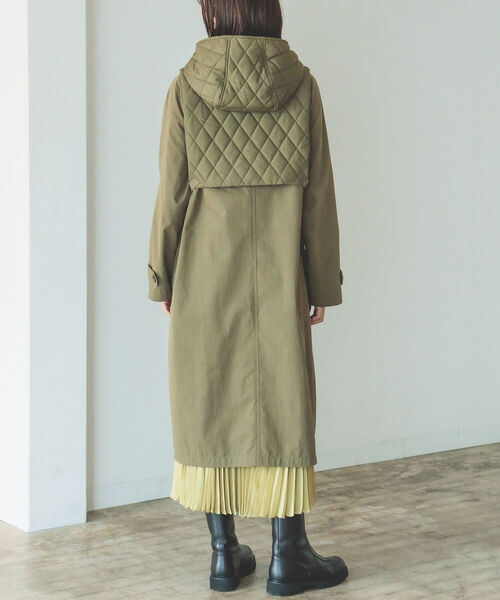 B:MING by BEAMS（ビーミングバイビームス）の「B:MING by BEAMS / べスト付き スタンド コート 22AW（その他アウター・レディース・ホワイト系/オリーブ・SMALL/MEDIUM）」の7枚目の写真