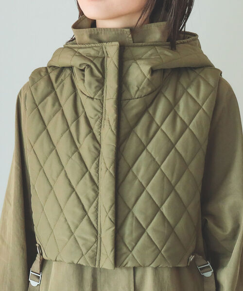 B:MING by BEAMS（ビーミングバイビームス）の「B:MING by BEAMS / べスト付き スタンド コート 22AW（その他アウター・レディース・ホワイト系/オリーブ・SMALL/MEDIUM）」の15枚目の写真