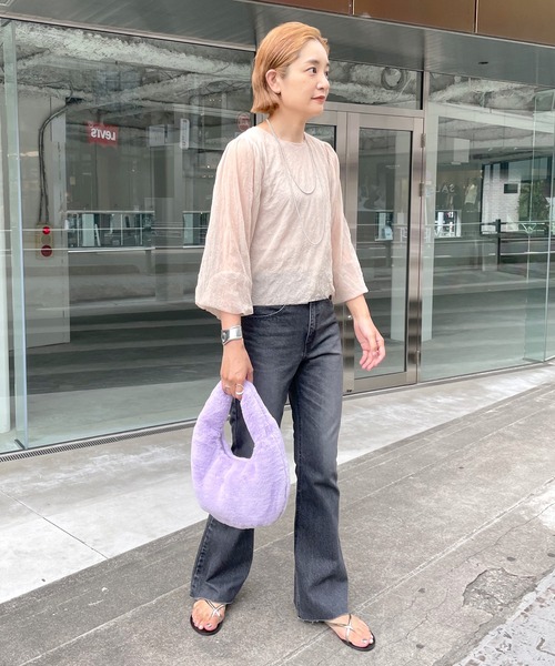 SHENERY（シーナリー）の「フェイクファーバッグ（ハンドバッグ・レディース・パープル/オレンジ/アイボリー・FREE）」の20枚目の写真